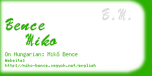 bence miko business card