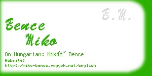 bence miko business card